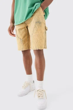 boohooMAN Fixed Waist Relaxed Washed Carpenter Short | UK| Shorts