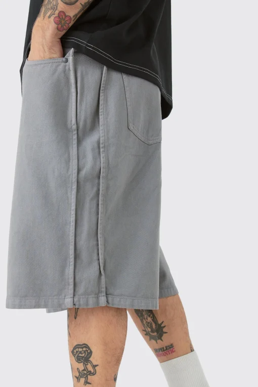 boohooMAN Fixed Waist Side Pintuck Parachute Shorts | UK| Shorts