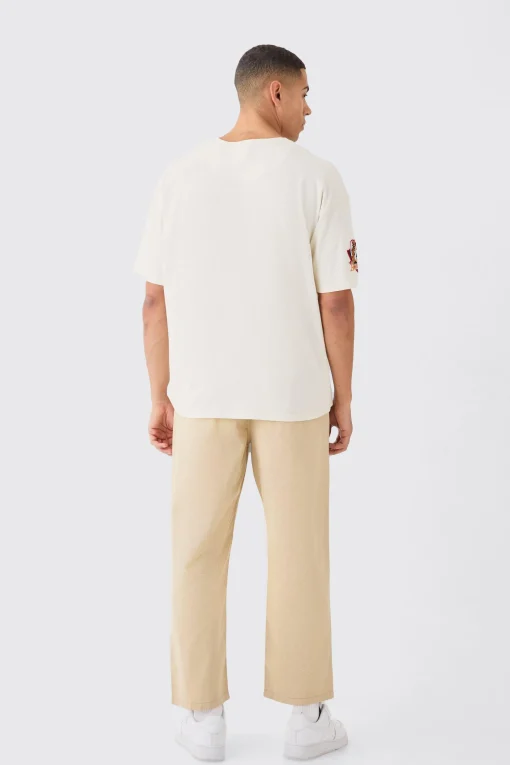 boohooMAN Fixed Waist Skate Cropped Chino Trouser | UK| Trousers