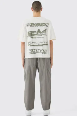 boohooMAN Fixed Waist Skate Cropped Chino Trouser | UK| Trousers