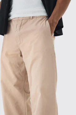 boohooMAN Fixed Waist Skate Twill Trousers | UK| Trousers