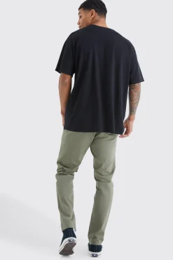 boohooMAN Fixed Waist Slim Chino Trouser | UK| Trousers|Cargos