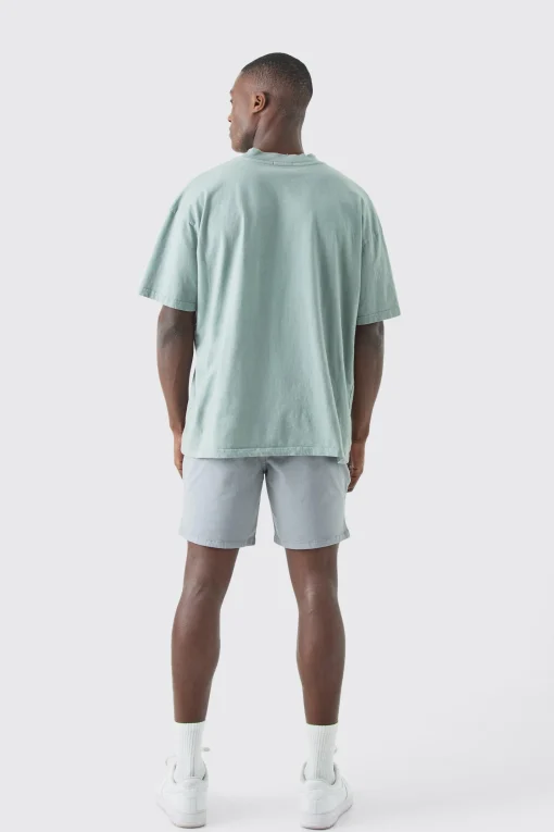 boohooMAN Fixed Waist Slim Fit Chino Shorts | UK| Shorts