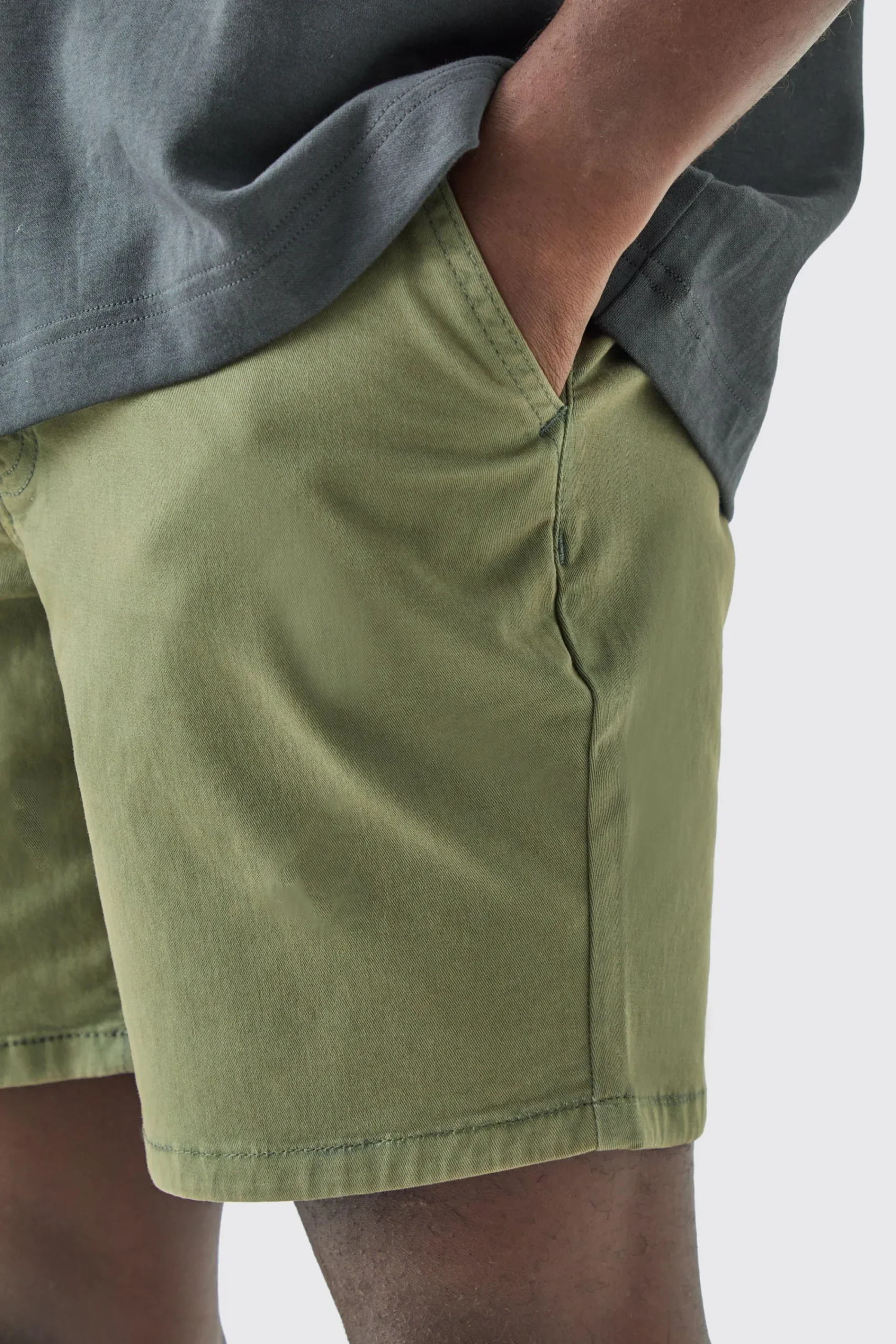 boohooMAN Fixed Waist Slim Fit Chino Shorts | UK| Shorts