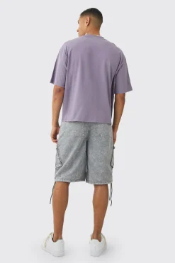 boohooMAN Fixed Waist Washed Cargo Jort | UK| Shorts