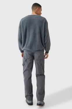 boohooMAN Fixed Waist Washed Relaxed Fit Carpenter Trouser | UK| Trousers|Cargos