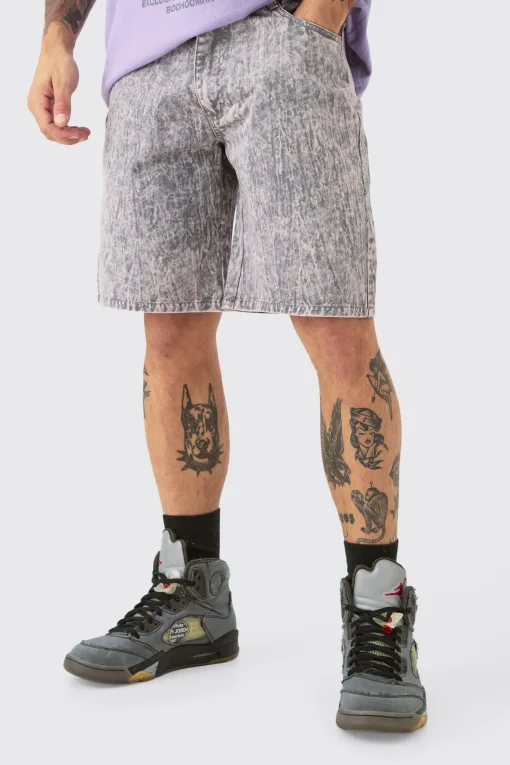 boohooMAN Fixed Waist Washed Relaxed Short | UK| Shorts