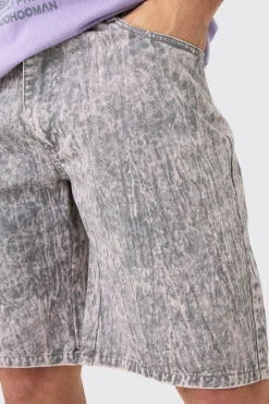 boohooMAN Fixed Waist Washed Relaxed Short | UK| Shorts