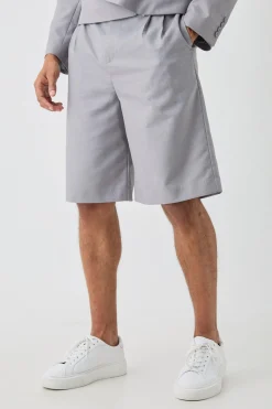 boohooMAN Fixed Waistband Tailored Pleated Jorts In | UK| Shorts