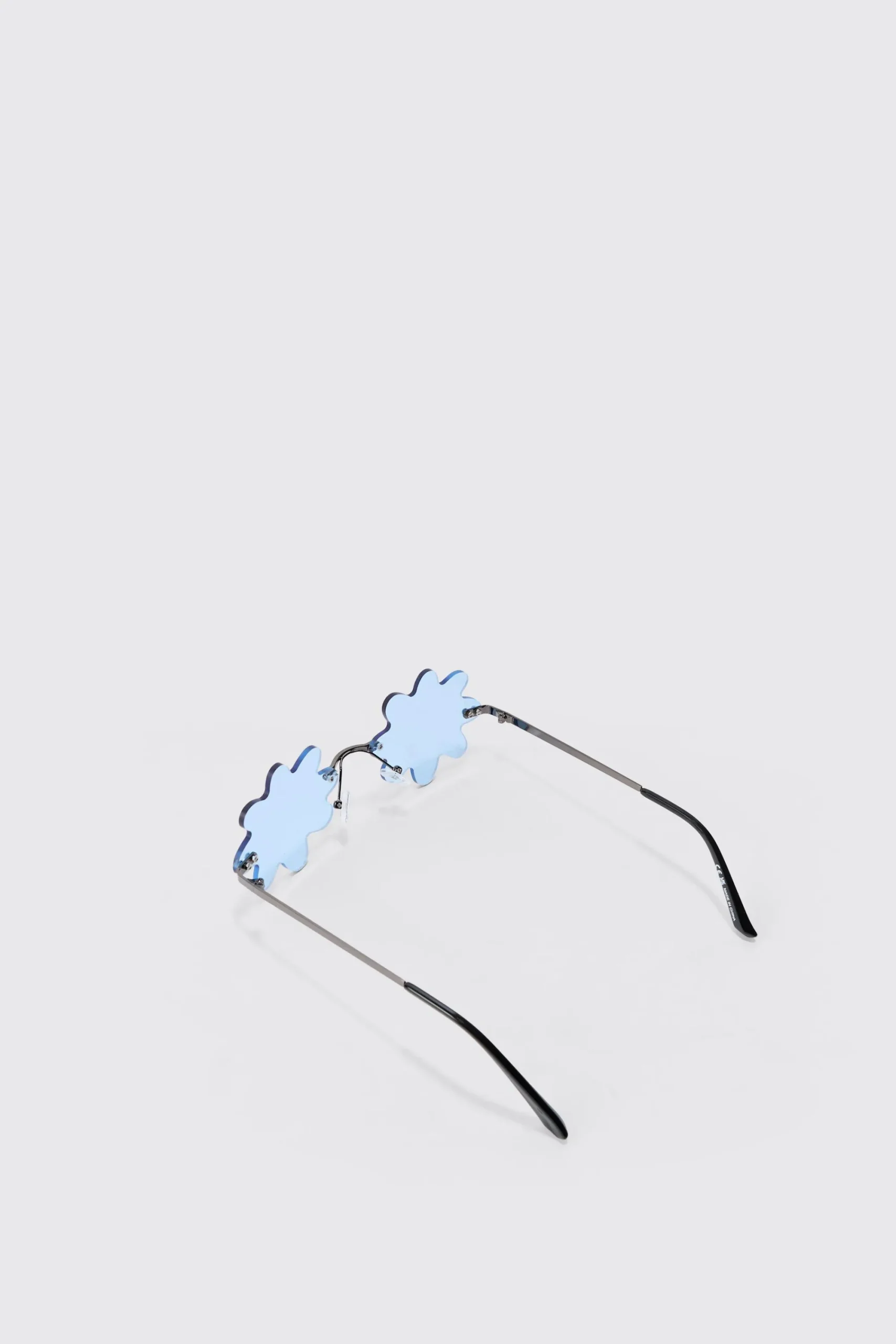 boohooMAN Flower Rimless Sunglasses In | UK| Sunglasses