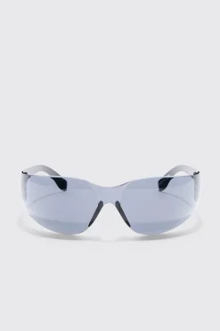boohooMAN Frameless Plastic Sunglasses In | UK| Sunglasses