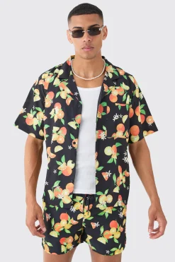boohooMAN Fruit Shirt & Swim Short Set | UK| Sets & Co-Ords