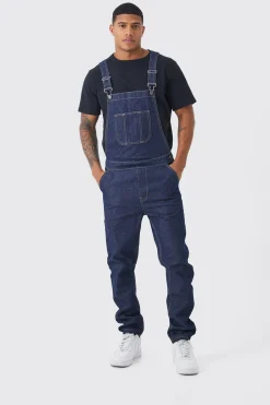 boohooMAN Full Length Denim Dungarees | UK| Jeans