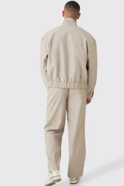 boohooMAN Funnel Neck Relaxed Fit Utility Smart Jacket | UK| Suits & Tailoring
