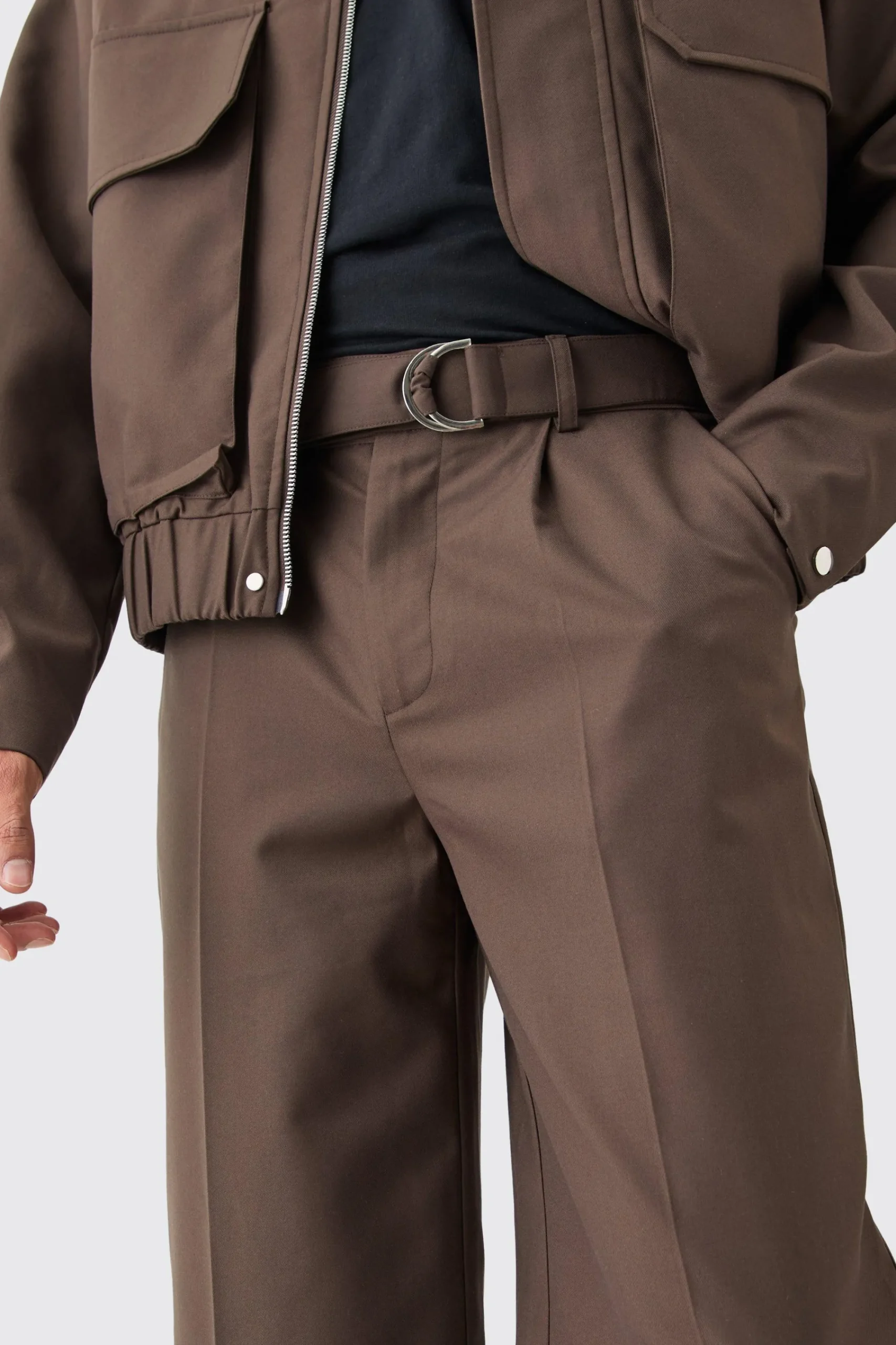 boohooMAN Funnel Neck Relaxed Fit Utility Smart Set | UK| Suits & Tailoring