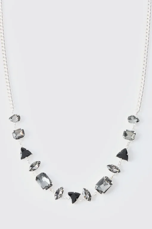 boohooMAN Gem Pendant Chain In | UK| Jewellery & Watches