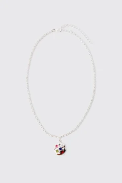 boohooMAN Gem Pendant Chain Necklace In | UK| Jewellery & Watches