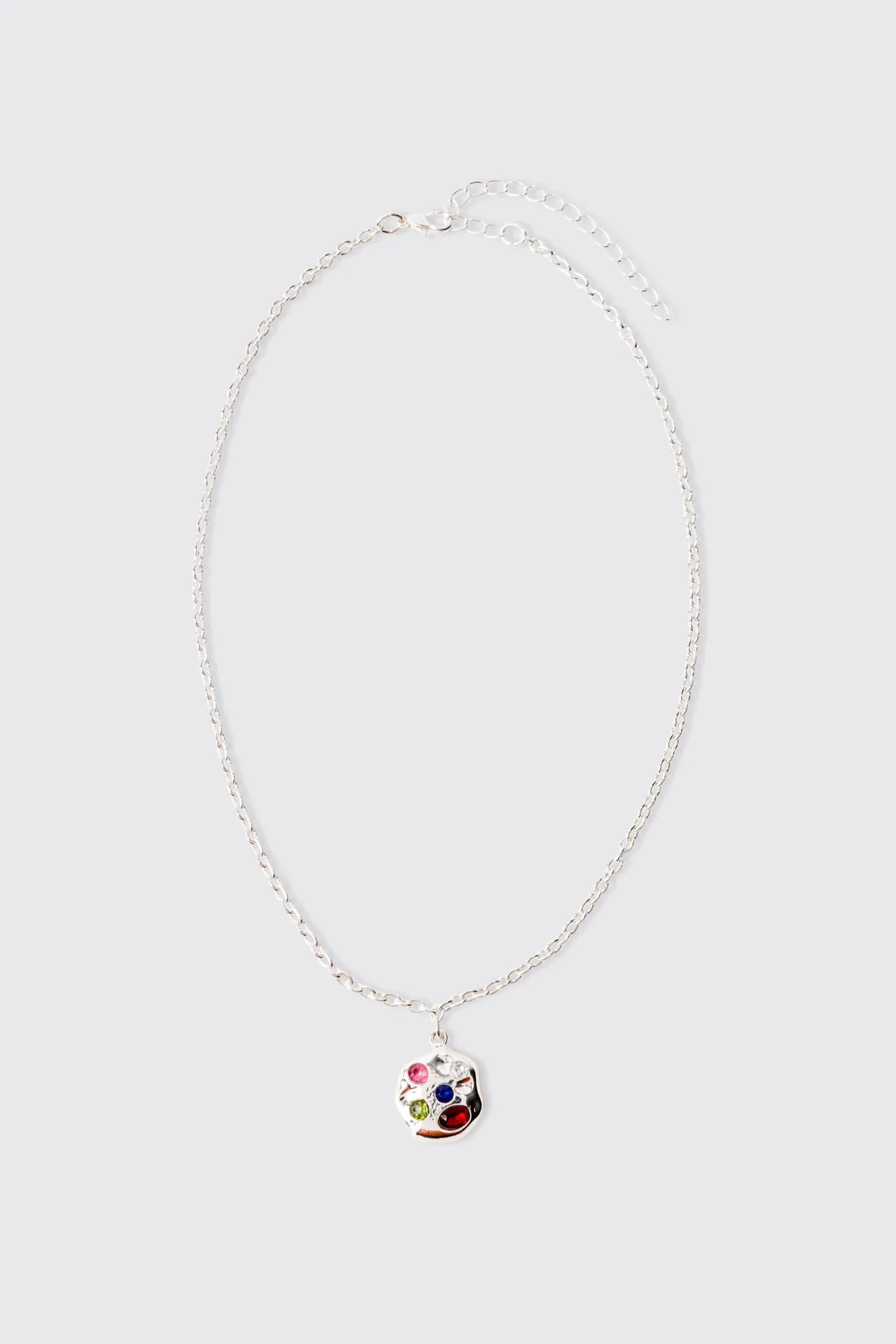 boohooMAN Gem Pendant Chain Necklace In | UK| Jewellery & Watches
