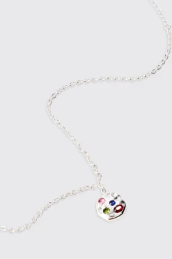 boohooMAN Gem Pendant Chain Necklace In | UK| Jewellery & Watches
