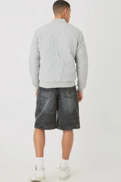 boohooMAN Gothic M Quilted Bomber Jacket In | UK| Coats & Jackets