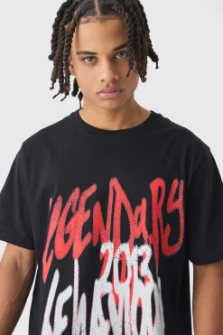 Graffiti Printed T-Shirt | UK^boohooMAN