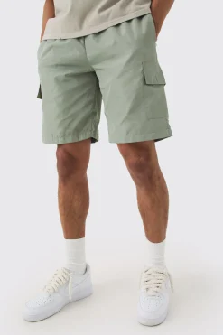 boohooMAN Nylon Elastic Waist Cargo Shorts | UK| Shorts
