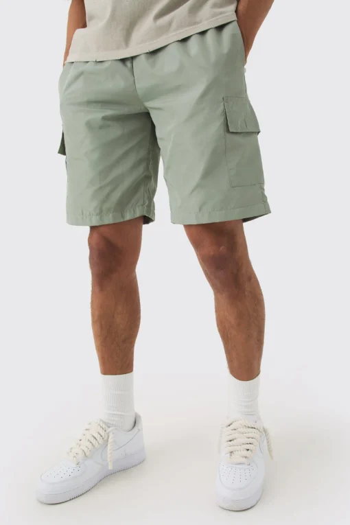 boohooMAN Nylon Elastic Waist Cargo Shorts | UK| Shorts