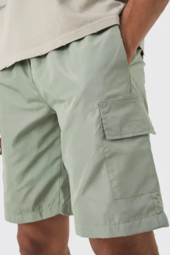 boohooMAN Nylon Elastic Waist Cargo Shorts | UK| Shorts