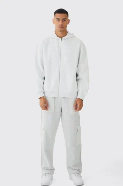 boohooMAN 330GSM Oversized Zip Through Hoodie | UK| Hoodies & Sweatshirts