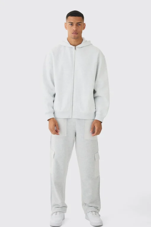 boohooMAN 330GSM Oversized Zip Through Hoodie | UK| Hoodies & Sweatshirts