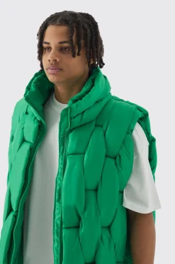 boohooMAN Hand Weft Padded Gilet | UK| Coats & Jackets