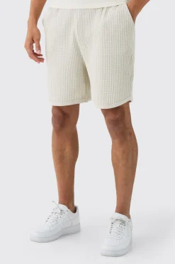 boohooMAN Heavy Jumbo Waffle Volley Short | UK| Shorts