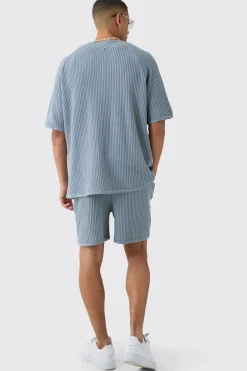 boohooMAN Heavy Jumbo Waffle Volley Short | UK| Shorts