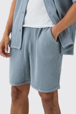 boohooMAN Heavy Jumbo Waffle Volley Short | UK| Shorts