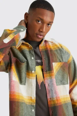 boohooMAN Heavyweight Check Boxy Overshirt | UK| Shirts