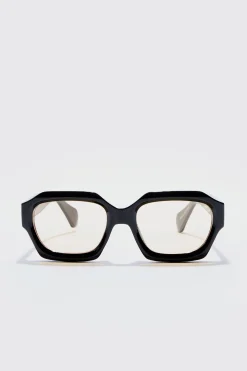 boohooMAN Hexagonal Sunglasses In | UK| Sunglasses