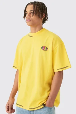 Homme Heavyweight Retreat Multi Graphic Oversized T-shirt | UK^boohooMAN Outlet