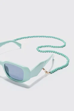 boohooMAN Iced Bead Sunglasses Chain In | UK| Sunglasses