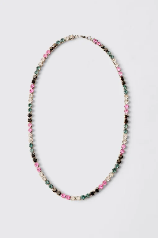 boohooMAN Iced Necklace In | UK| Jewellery & Watches