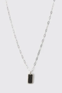 boohooMAN Iced Pendant Chain Necklace | UK| Jewellery & Watches