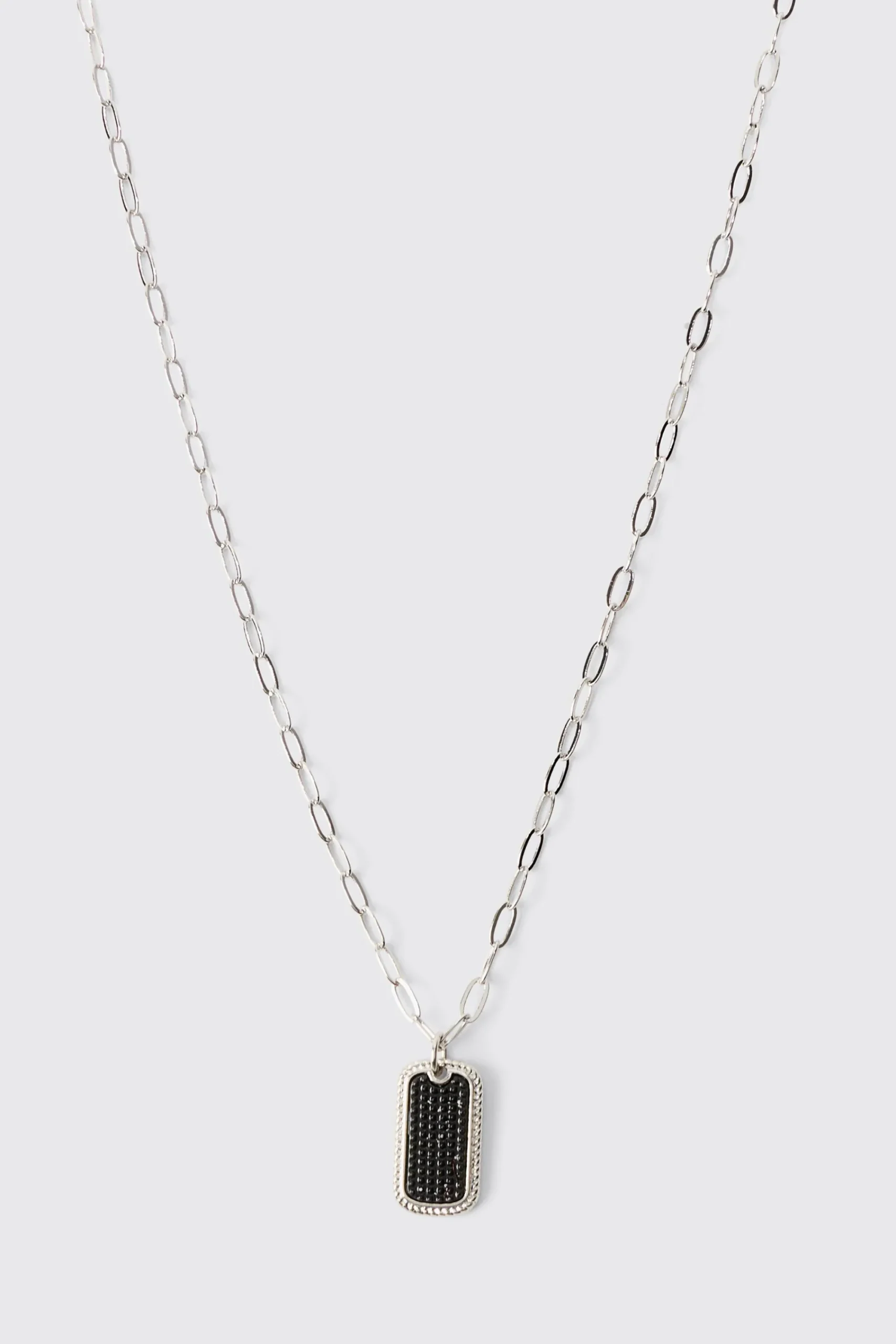 boohooMAN Iced Pendant Chain Necklace | UK| Jewellery & Watches