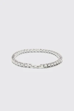 boohooMAN Iced Tennis Chain Bracelet | UK| Jewellery & Watches