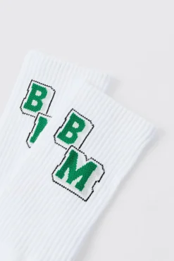 boohooMAN Jacquard Bm Graphic Sports Sock | UK| Underwear & Socks|Underwear & Socks