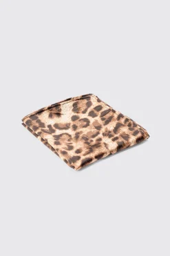 boohooMAN Leopard Satin Scarf | UK| Hats & Caps
