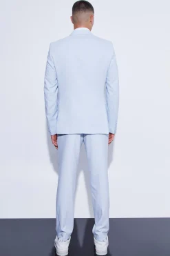 boohooMAN SLIM TEXTURED SUIT JACKET AND TROUSER | UK| Suits & Tailoring