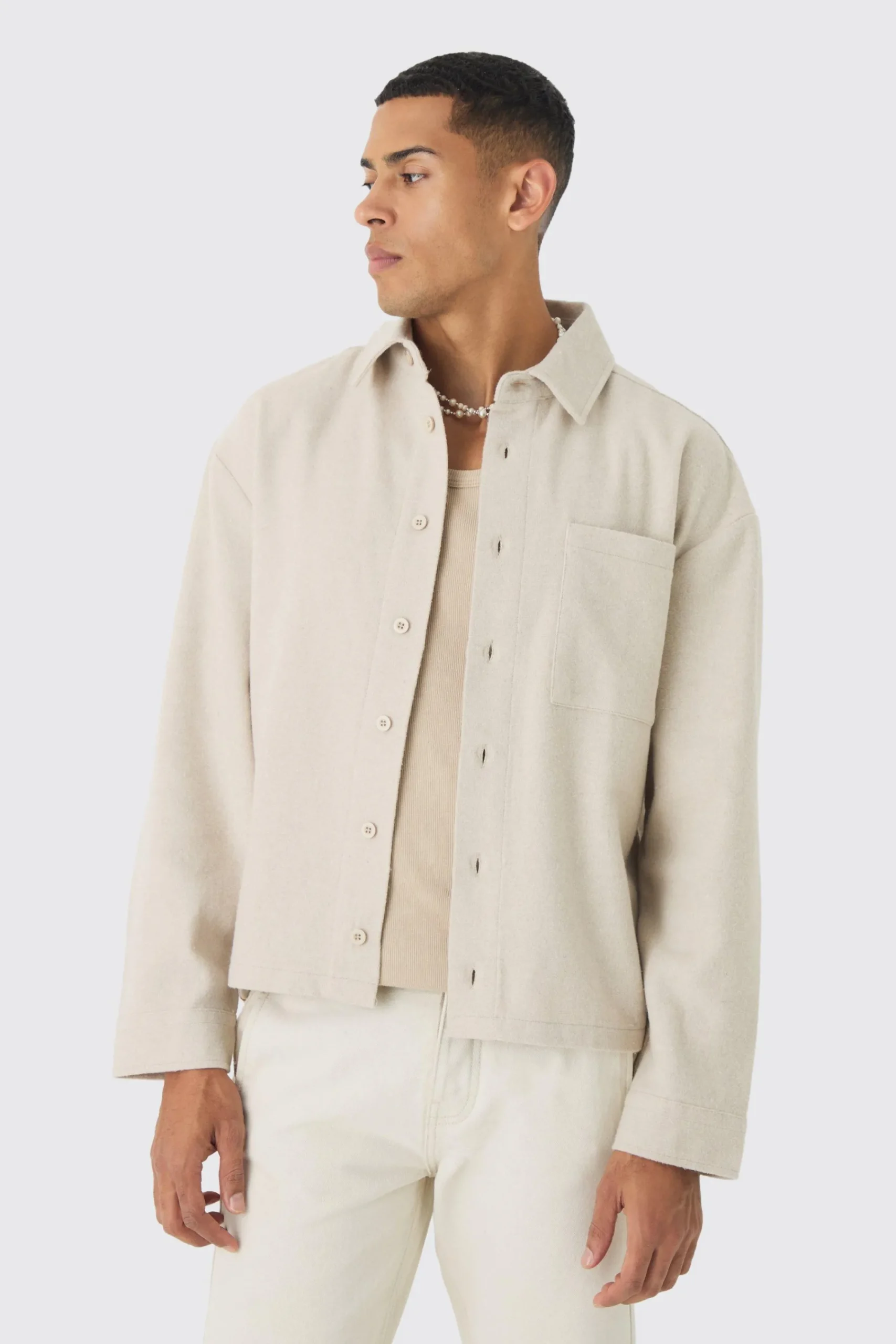 boohooMAN Lightweight Oversized Brushed Overshirt | UK| Shirts