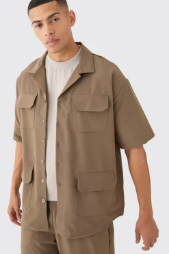 boohooMAN Lightweight Stretch Shirt And Split Hem Trouser Set | UK| Sets & Co-Ords