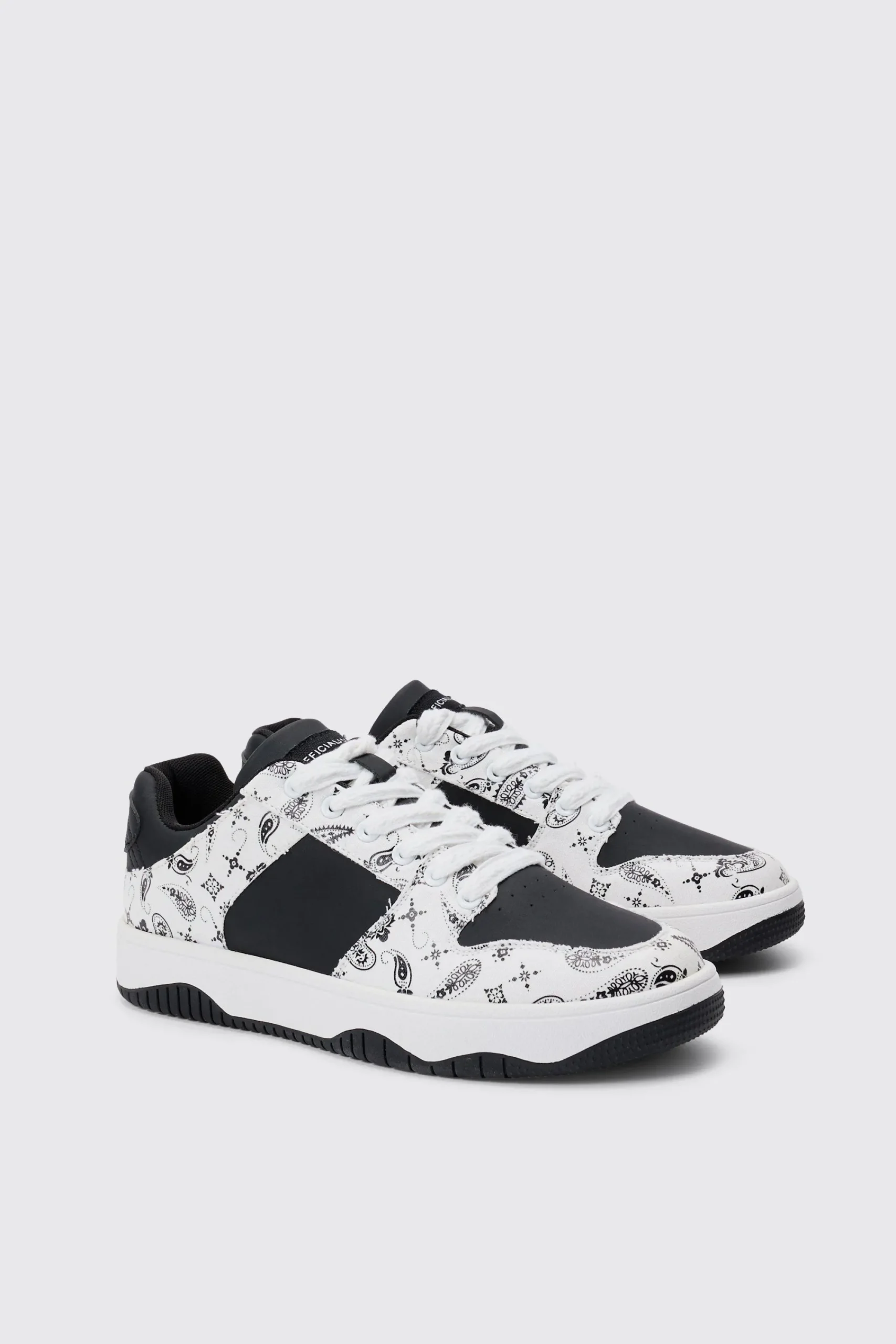 boohooMAN Limited Edition Bandana Print Chunky Trainer In | UK| Trainers & Hi-Tops