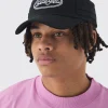 boohooMAN Limited Edition Embroidered Mesh Panel Cap In Black | UK| Hats & Caps