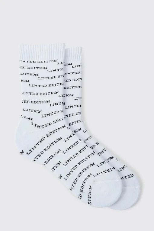 boohooMAN Limited Edition Embroidered Sports Socks | UK| Underwear & Socks|Underwear & Socks
